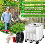 2pcs IBC Tote Adapter Tank Gooseneck 3/4 Inch Outlet Tap for 1000L Rainwater Garden Hose Shut Off Ball Valve - Image 5