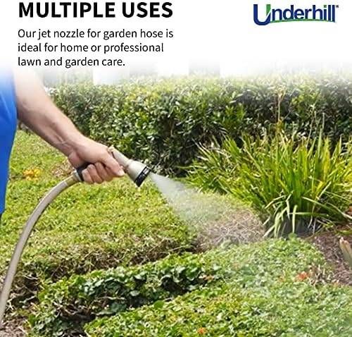 Underhill Pattern Master Gold Series Garden Water Hose Nozzle Sprayer Head, 3/4-Inch Thread Inlet, Jet Attachment 8 Spray Patterns, NG200-8S - Image 6