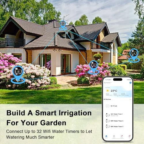 WiFi Water Timer with Brass Inlet, 1 Zone Smart Sprinkler Timer for Garden Hose Faucet, WiFi Hose Timers with Up to 20 Watering Plans, APP & Voice Control, Compatible with Alexa (2.4GHz Only) - Image 7