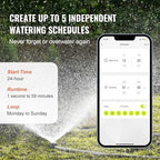 VEVOR Sprinkler Timer WiFi Water Timer, 2 Outlets, Smart Hose Faucet Water Timer with Brass Inlet, APP Remote Control via 2.4Ghz WiFi or Bluetooth, Voice Control, IPX6 for Garden, Yard Watering - Image 4