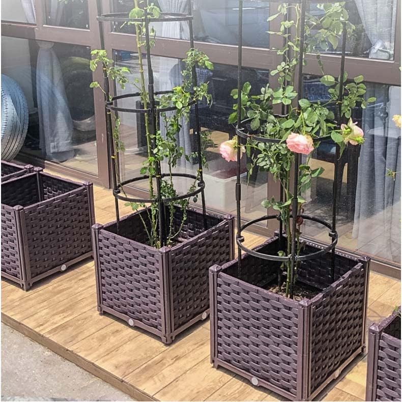 YSUEFIJO Raised Garden Bed Planter, Planters for Outdoor Plants, Elevated Garden Boxes Plant Pots, Grow Herbs and Vegetables Outdoors, Easy to Install - Image 2