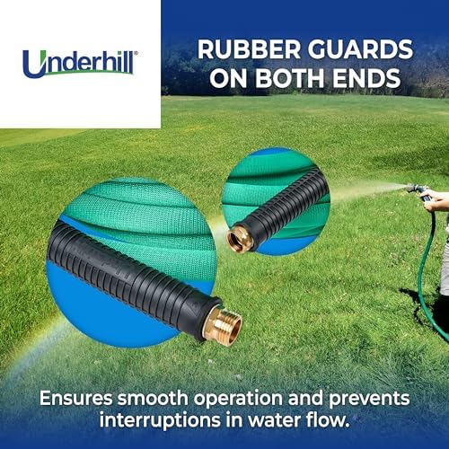 Underhill Featherweight UltraMax Heavy-Duty Garden Hose for Turf Managers, Lightweight, 1200 PSI BP, 300 PSI WP, H75-S20FW 3/4 Inch x 20 ft Green - Image 4