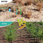 Stainless Steel Deep Root Tree Watering Tool,Root Feeder with Fertilizer Bottle Watering Wand Irrigation System Watering Stake,for Trees Bushes Shrubs Fruit Trees with Brass Valve T-Handle - Image 6