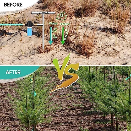 Stainless Steel Deep Root Tree Watering Tool,Root Feeder with Fertilizer Bottle Watering Wand Irrigation System Watering Stake,for Trees Bushes Shrubs Fruit Trees with Brass Valve T-Handle - Image 6