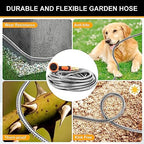 150 ft Garden Hose, Metal Water Hose 100 ft with 10 Function Nozzle & 3/4 Copper Fitting, Heavy Duty & Flexible, Kink Free & Lightweight for Yard, Outdoor, Lawn, Patio & Car - Image 4