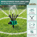 360 Multi Directional Lawn Sprinkler,Versatile Garden Irrigation Sprinkler in Ground,Flexible Coverage Precision Degree Lawn Sprinklers Watering Sprayer System for Yard (2pcs) - Image 7