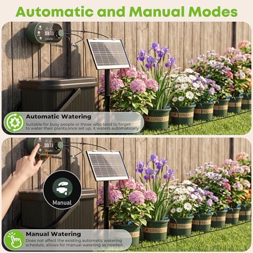 Solar Drip Irrigation System Kit, Auto Plant Waterer for 15 Pots - Image 6