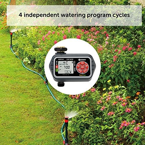 Eden 93411 1-Zone Digital Water Timer with LCD Display - Programmable Sprinkler System Manual Watering Rain Delay and Moisture Sensor Compatibility - Image 5
