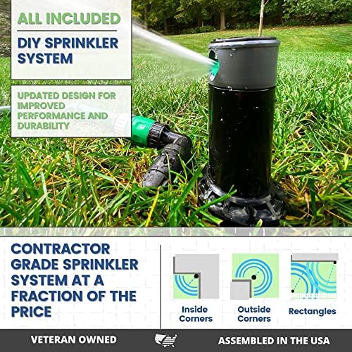 QSK-745 In-Ground 5-Inch Pop-Up Adjustable Sprinkler 5-Pack With Quick Hose Connectors And Splitters - Image 5