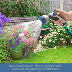 Garden Hose Nozzle, Heavy Duty Metal Water Hose Nozzle with 8 Adjustable Spray Patterns for Hand Watering Plants and Lawn, Car Washing, Pa - Image 5