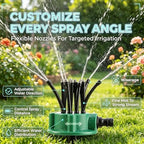 360° Multi-Directional Lawn Sprinkler, 2026 New Precision Garden Irrigation with Flexible Spray Nozzles, Stable Rotating Water Sprinkler, Flower Shape Spray Head for Hose Yard Grass (2pcs) - Image 5