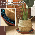 Eccliy 6 Pack Plastic Plant Saucer, Round, 16 Inch, Terracotta - Image 4