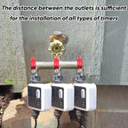 3 Way Garden Hose Splitter,3/4" GHT Water Spigot Splitter (Red) - Image 4