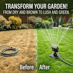 SakerPlus Adjustable Oscillating Sprinkler Wide Coverage, 96–3,000 Sq Ft Lawn Sprinkler with 4 Spray Patterns, Flow Control, Dual Filtration & Metal Connector for Yard, Garden & Grass Watering (1) - Image 5