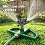 Yard Sprinklers Pulsating Impact 360° Rotating Automatic Sprinkler for Yard with Metal Base Large Area Irrigation Sprinkle for Garden Covers Up to 4 500 Sq. Ft Lawn Sprinkler - Image 7