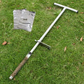 Soil Probe 35 Inch with 2 Bags, Straight Soil Sample Probe for Lawn House Plants, T-Handle Soil Sampler Probe Rod with Pedal, Stainless Steel Soil Test Kits Tool for Soil Sampling by Lichtund