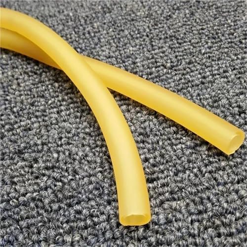 Nature Latex Rubber Hoses, ID 1.6~12mm Beige Elastic Tube Bands Yellow Slingshot Catapult 1/10/30M(30M,ID 2mm x OD 5mm) - Image 6