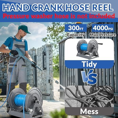 FIXFANS Pressure Washer Nozzle Guard, Pressure Washer Hose Reel 300FT x 3/8" - Image 6