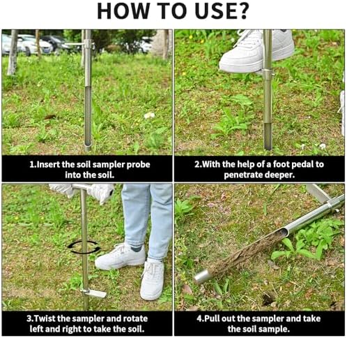 Soil Sample Probe, 36 Inch Soil Probe Rod, Ground Probe Rod, My Soil Test Kit, Stainless Steel Soil Sampler Tool for Soil Sampling, Gardening - Image 2