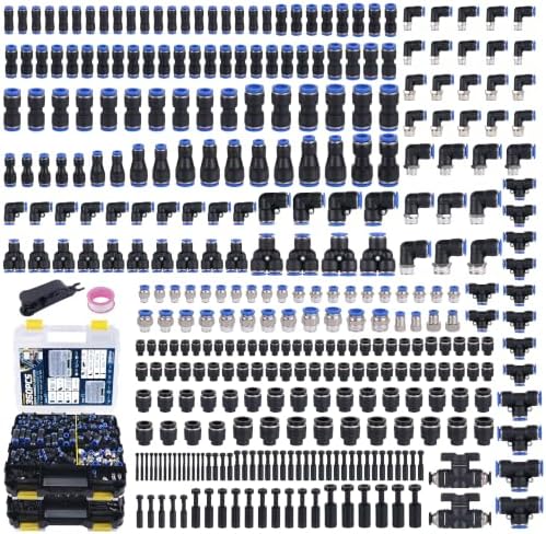 350 PCS Pneumatic Quick Connect Air Hose Fitting Kit by Ailbiuko