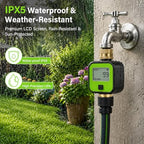 MIXC 50 FT 1/2 Inch Drip Irrigation Tubing Kit + MIXC Water Flow Meter with Brass Inlet & Outlet - Image 7