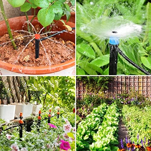 Drip Irrigation System, 213FT Drip Irrigation Kit for Garden - 50FT Main & 163FT Branch Tubing, Adjustable Nozzles for Drip or Mist Cooling, Irrigation System for Garden, Lawn, Patio, Raised Bed - Image 6