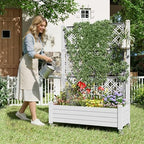 Fancyango Raised Garden Bed with Wheels 61.2" H -Ashen - Image 3