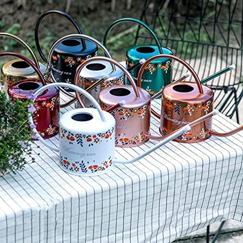 Watering Can Watering Cans Long Spout Steel Printing for Indoor Outdoor Garden Flower Plant Pot Spray Garden Tool(Gold) - Image 3