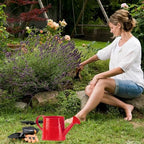 Galvanized Shower Bucket Tinplate Watering Kettle Small Flower Pot Indoor Outdoor Watering Can Garden Container with Handle (G, One Size) - Image 3