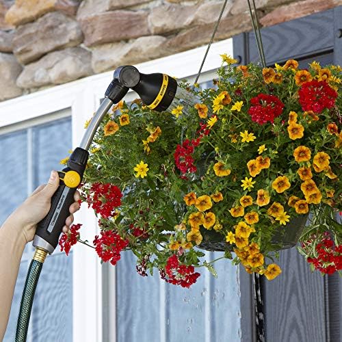 Melnor 65173AMZ RelaxGrip 8 Pattern 16" Pivoting Wand Bundle, Metal, Black, Yellow & 65134AMZ 5 Piece Quick Connect Starter Set Connector Bundle, Yellow, Black, Grey - Image 3