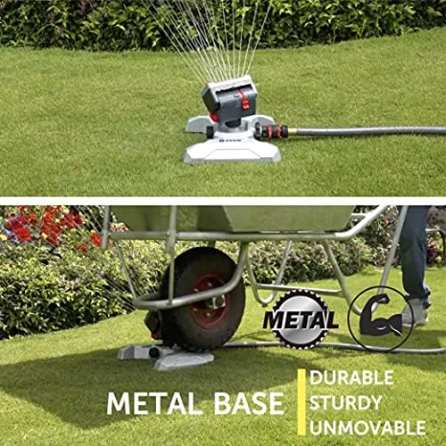 Eden 94127 Metal Adjustable 4-Way Mini Turbo Oscillating Sprinkler W/Quick Connect Starter Set, 20 Nozzle, Covers up to 4,000 sq. ft. - Image 4