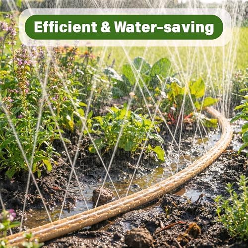 Sprinkler Hose with Holes 75 FT, Flat Sprinkler Soaker Hoses for Watering - Image 3
