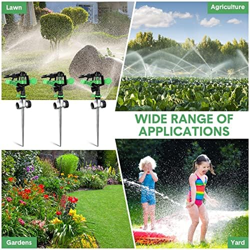 Sprinklers for Yard Garden Sprinkler 360 Degree Automatic Rotating Lawn Sprinkler with Water Stop Ring Adjustable Rotating Pulsating Sprinklers for Yard Ground Grass Irrigation System (16 Pack) - Image 7