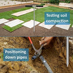 GADFISH Stainless Steel Soil Probe Rod,32-48 Inch Hight Adjustable Ground Rod Tool with T-Handle for Locating Septic Tanks,Underground Pipes,Water Lines,Graves and Gopher Runs - Image 6