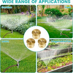 3 Set Metal Lawn Sprinklers for Yard, 360° Coverage Water Sprinklers, Adjustable Brass Nozzle with Aluminum Alloy Spike Base, for Yards Garden Vegetable Lawn Irrigation ﻿ - Image 7