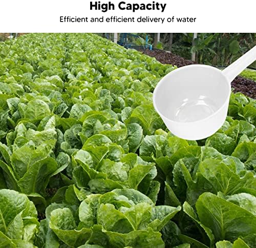 Plastic Water Scoop with Long Handle, Large Capacity, PE Material, Model 1506-1, for Garden, Bathroom, Kitchen, Washing Food, Baby Shower, Bathing, Watering Flowers (White) - Image 3