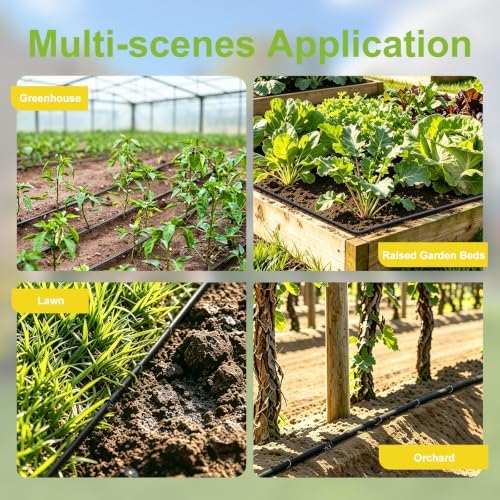 300FT 1/4in Drip Irrigation Tubing with Clamp and Stake,Irrigation Tube Kit - Image 7
