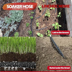 Soaker Hose 100FT 1/2 Inch with Solid Brass Connectors & Garden Stakes Kit, Flexible Leakproof Irrigation System for Garden, Lawn & Landscape - Image 7