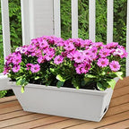 8pcs Window Box Planter,Rectangle Plastic Vegetable Flower Planters Boxes - Image 3