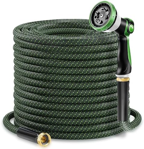 75ft Lightweight Non-Expandable Garden Hose with 10-Pattern Nozzle - Anti-Kink, Durable Triple-Layer Construction, Flexible All-Weather Hose for Watering, Car Wash, Pet Bathing by Unknown