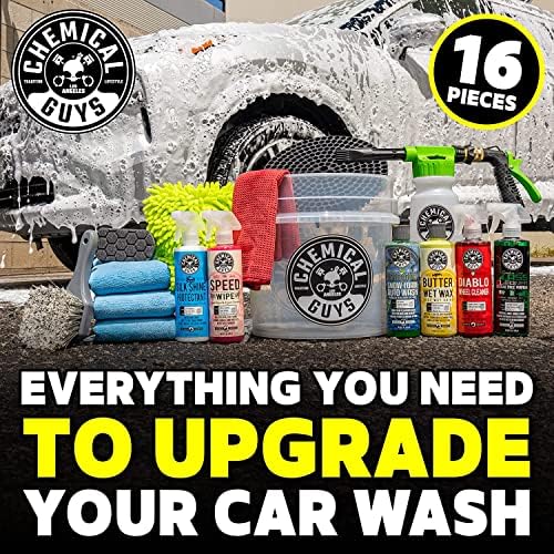 Chemical Guys 16-Piece Car Cleaning Kit Arsenal Builder with Foam Cannon for Garden Hose, Bucket and (6) 16 oz Car Care Cleaning Chemicals (Works w/Garden Hose) - Image 2