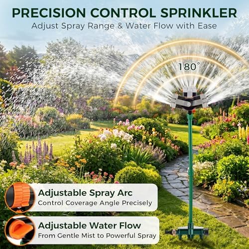 4 Way Adjustable Mini Turbo Oscillating Lawn Sprinkler(Triangular Base) - Image 4
