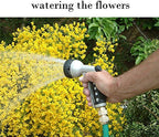 Metal Garden Hose Nozzle, High Pressure Hand Sprayer, Heavy Duty 7 Patterns Water Spray Gun with Insulated Grip, Multifunctional Adjustable Water Gun, for Car Wash Cleaning Watering Lawn Garden - Image 6