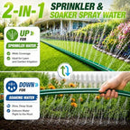 MIXC Sprinkler Hose with Holes 100FT + MIXC Water Flow Meter with Brass Inlet & Outlet, - Image 2