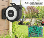 Tuyeho Heavy-Duty Automatic Retractable Garden Hose Reel 90FT Wall Mount - Image 2