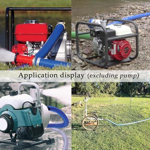 DAVCO 1.5" ID × 100 ft Pool Backwash Hose, Heavy Duty Reinforced Blue PVC Lay Flat Water Discharge Pump Hoses For Swimming Drain Pools and Clean Filters, With Aluminum Pin Lug Fittings - Image 5