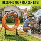 Garden Hose Holder 130FT Decorative Freestanding Water Hose Holder Storage with 4 Spikes for Outside - Image 7