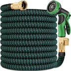 Expandable Garden Hose - 75 ft Expanding Water Hoses, No Kink Lightweight Flexible Hose with 3/4" Solid Fittings and 3-Layer Latex Cores - 75ft Retractable Stretch Car Washing Pipes by YIRENWEE