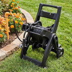 175FT Portable Hose Reel Cart with Wheels, Black - Image 6