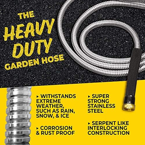 BIONIC STEEL 75ft Stainless Steel Garden Hose | Ultra Durable | Kink Free | With Brass Fittings | Pack of 2 - Image 2
